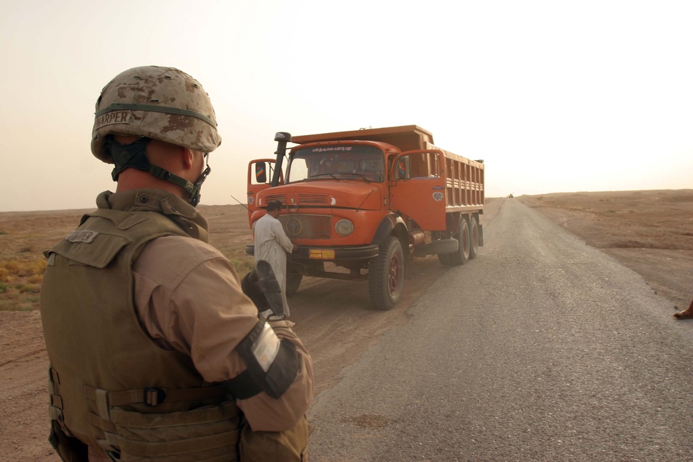 Marines on Auxiliary Supply Route Long Island