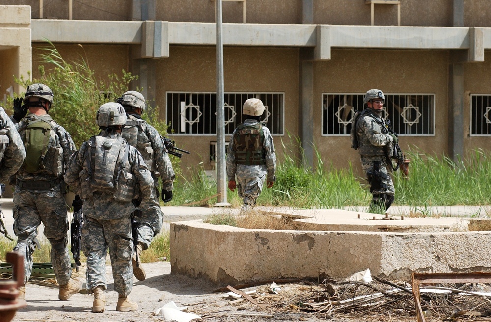 Soldiers From 26th Infantry Regiment Patrol Selegh