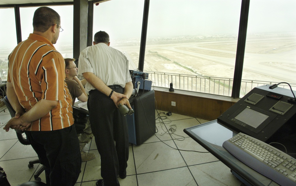 Air Guardsman Man Control Tower at Baghdad International