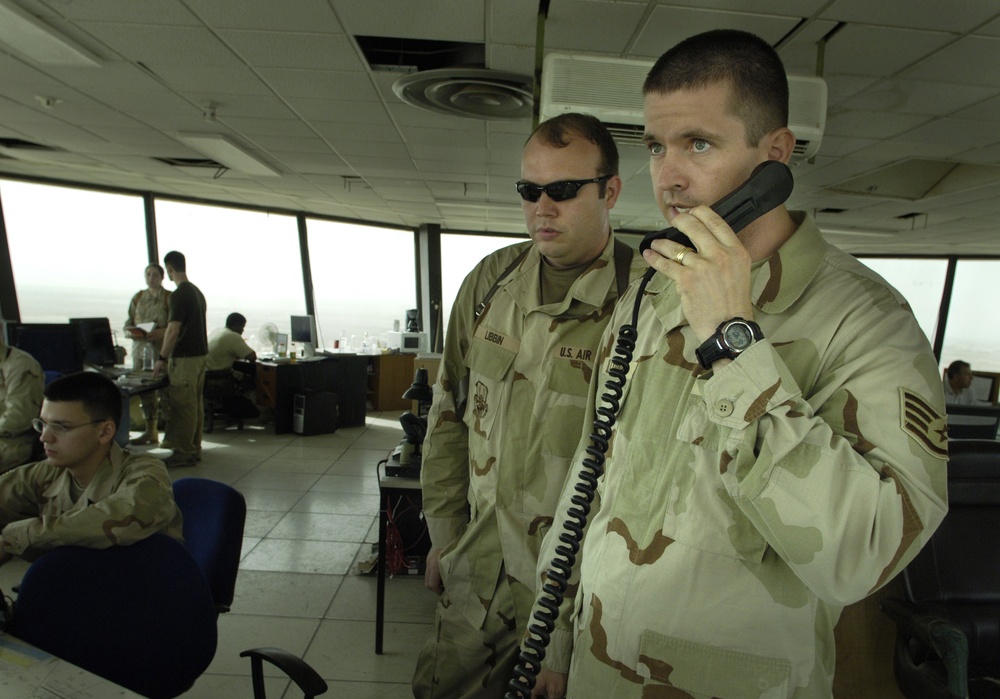 Air Guardsman Man Control Tower at Baghdad International