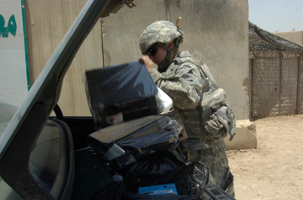 Support Soldiers Guard FOB Falcon