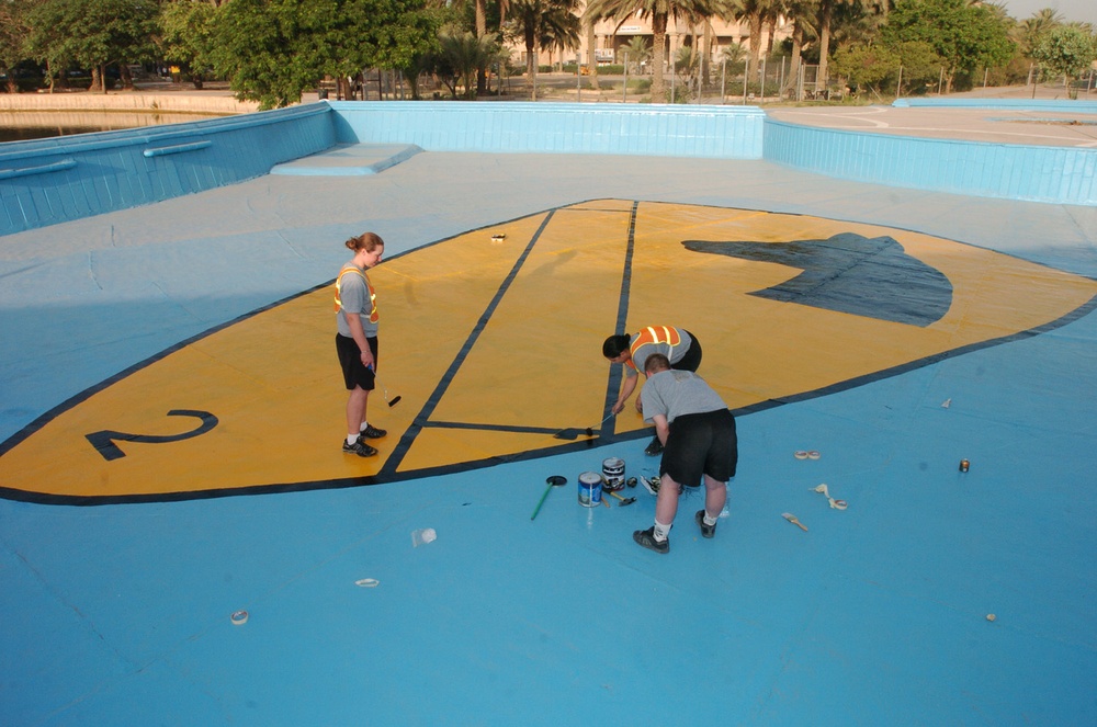 Soldiers build pool for Prosperity