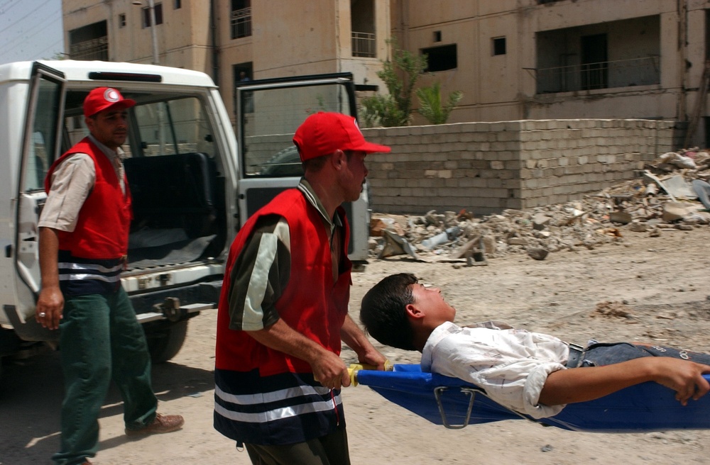 Iraqi First Responders perform Mass Casuality Excercise