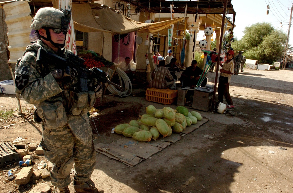 4th Stryker Brigade Soldiers Patrol Baghdad