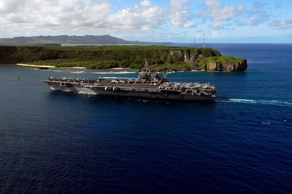 USS Kitty Hawk Arrives in Guam
