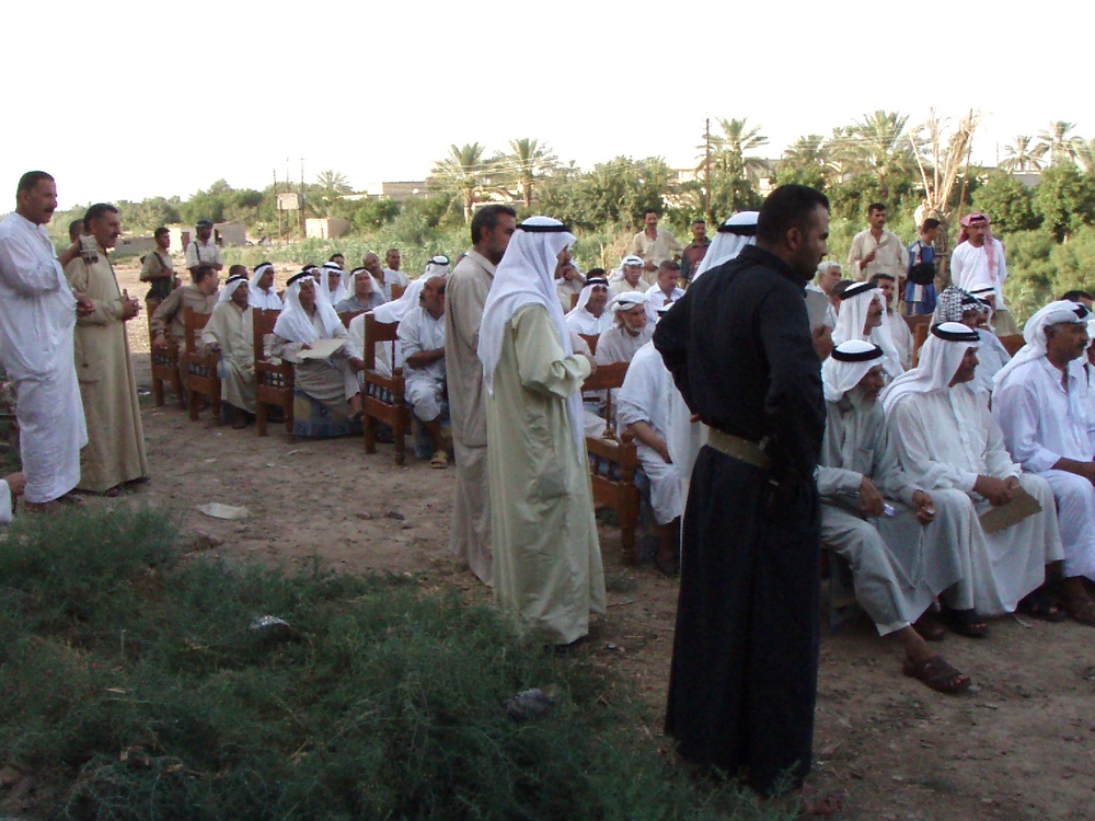 Soldiers Facilitate Town Hall Meeting in Falahat