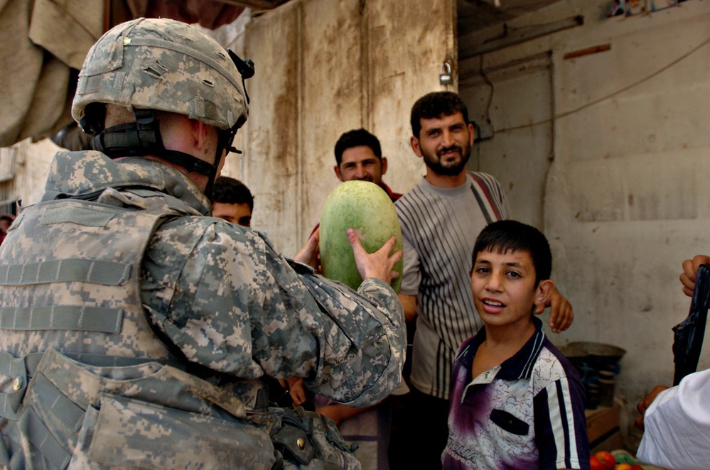 Paratrooper Gets Tasty Treat on Foot Patrol