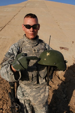 Soldier uses his head in fight against terrorist