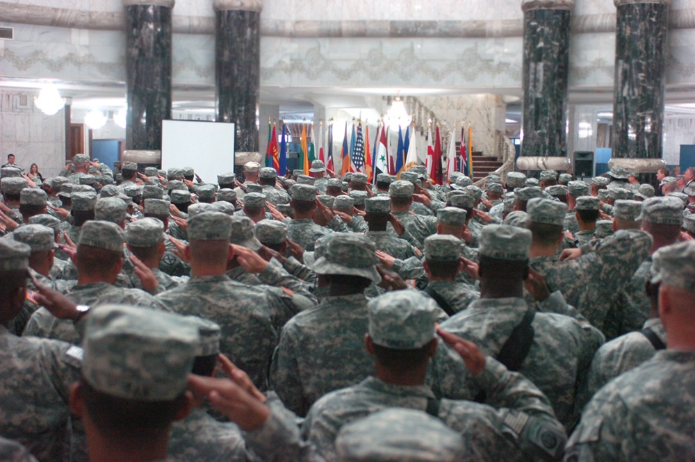 Hundreds Reenlist, Some Become Citizens