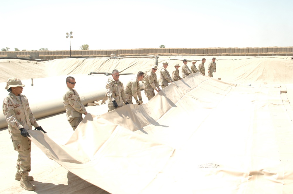 506th ELR Squadron Readies a New Fuel Bladder