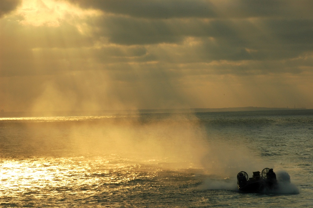 LCAC Prepares to Enter Well Deck of USS Kearsarge
