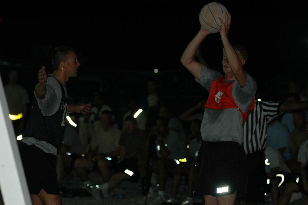 Shots Find Target During Kandahar Basketball Tournament