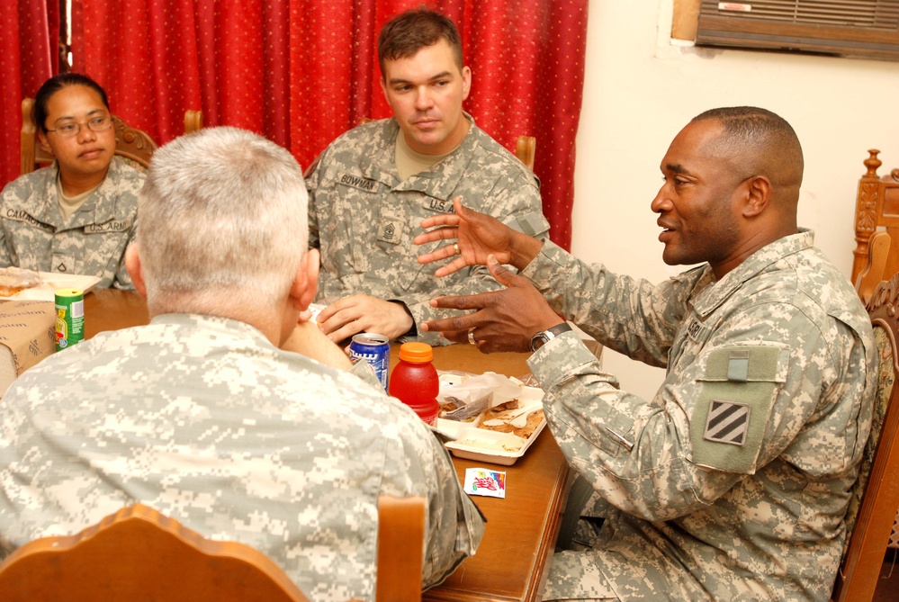 TF Marne Command Sgt. Major Visits Troops
