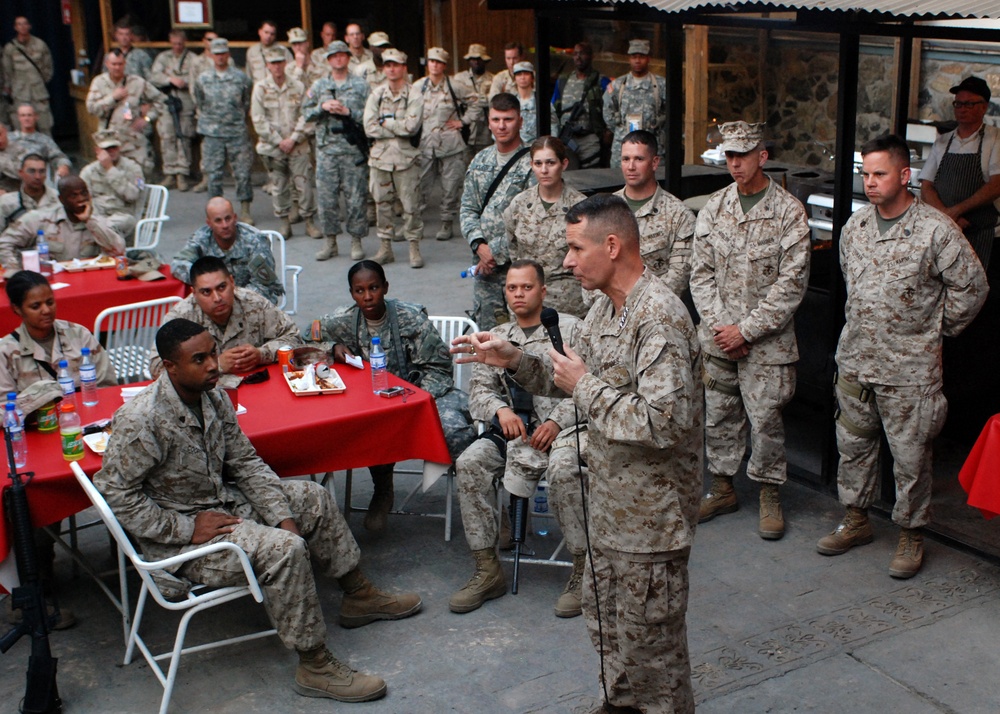 Pace Visits Camp Eggers Afghanistan