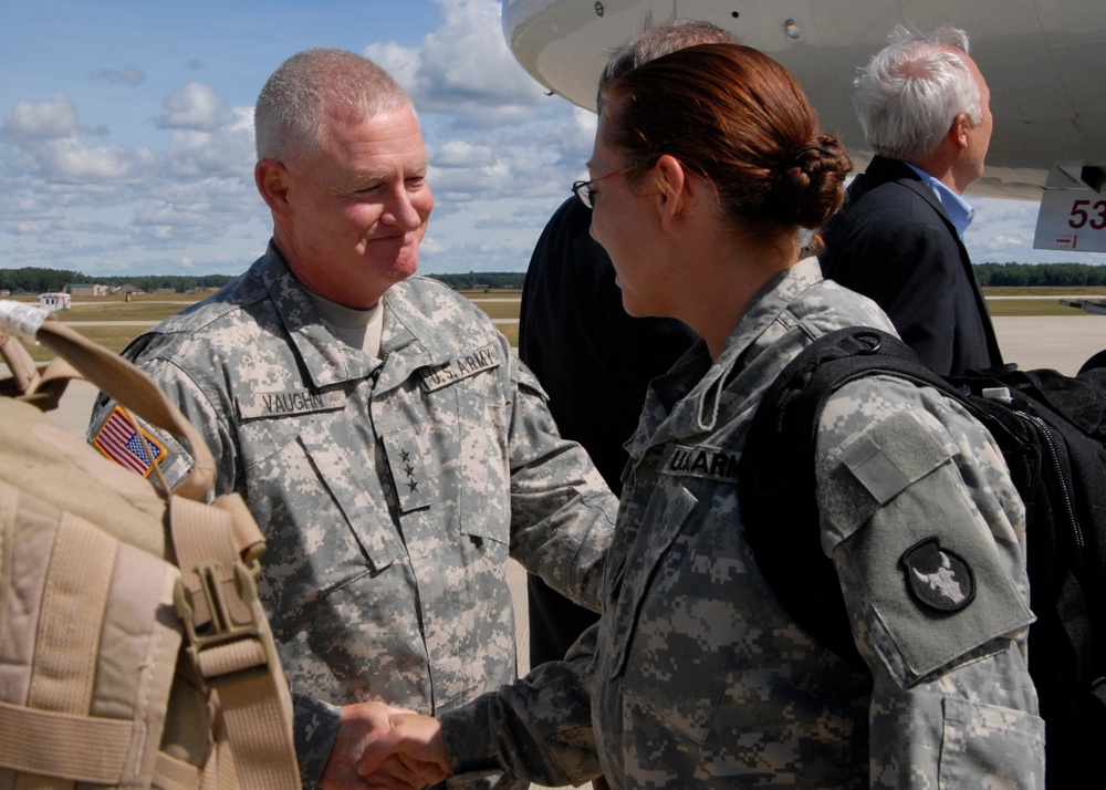 Lt. Gen. Vaughn Greets Soldiers