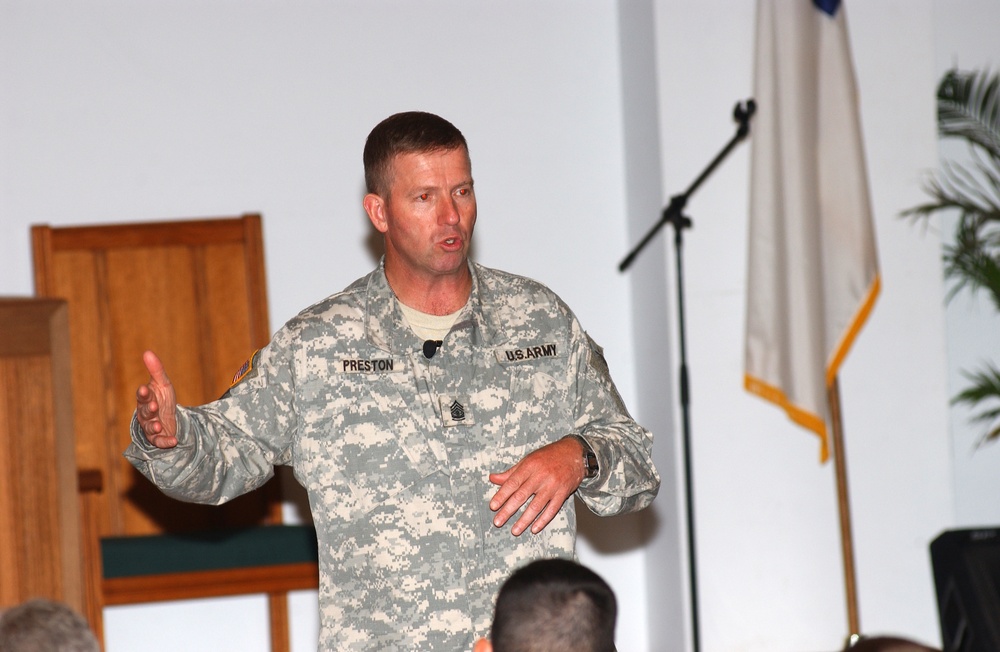 Sgt. Maj. of the Army Addresses Soldiers Concerns