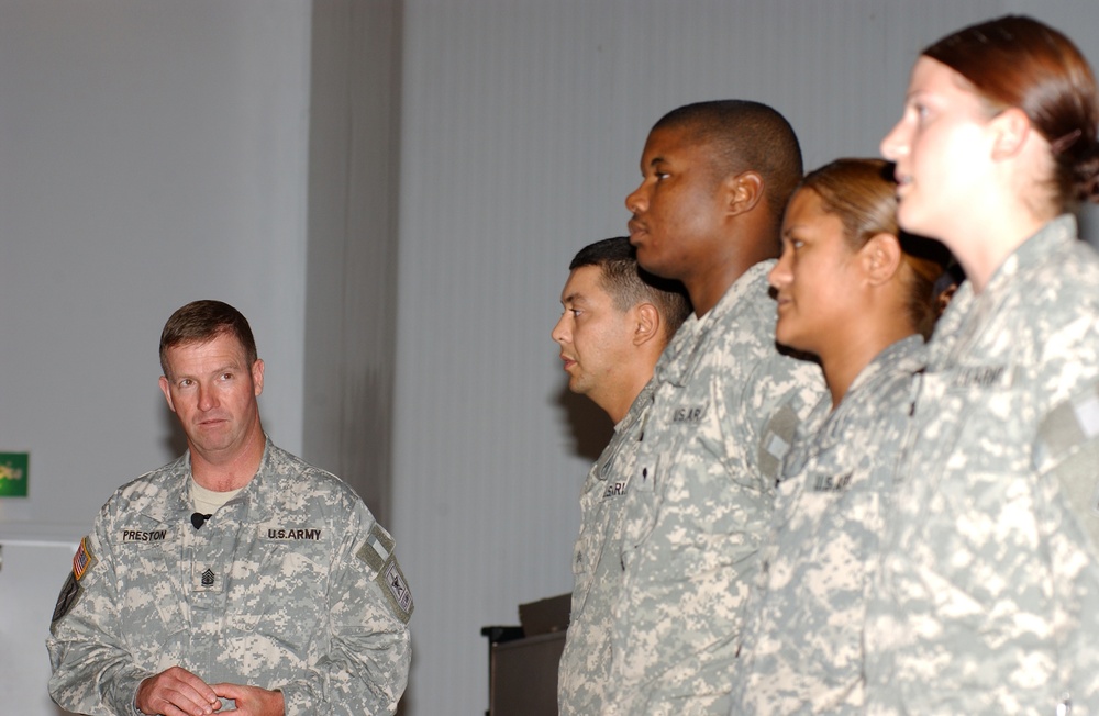 Sgt. Maj. of the Army Addresses Soldiers Concerns