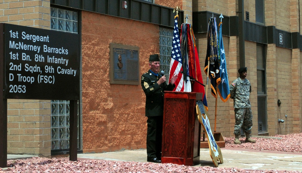 Medal of Honor Recipient McNerney Honored at Fort Carson