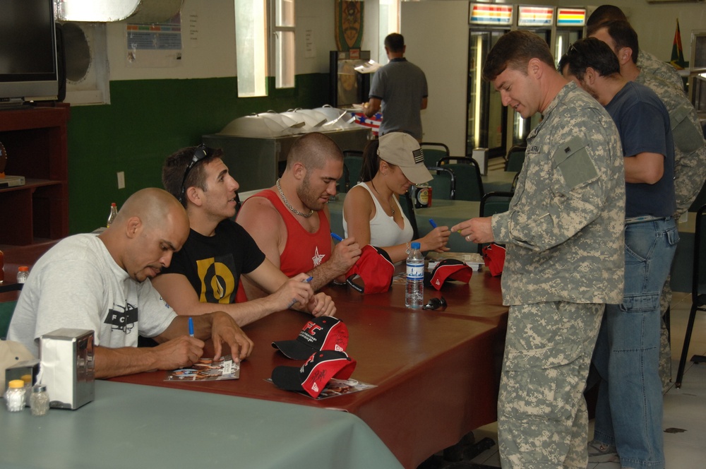 UFC Fighters Visit Service Members in Afghanistan