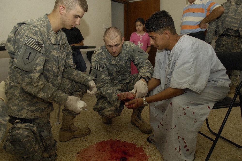 Soldiers With Iraqi Citizens