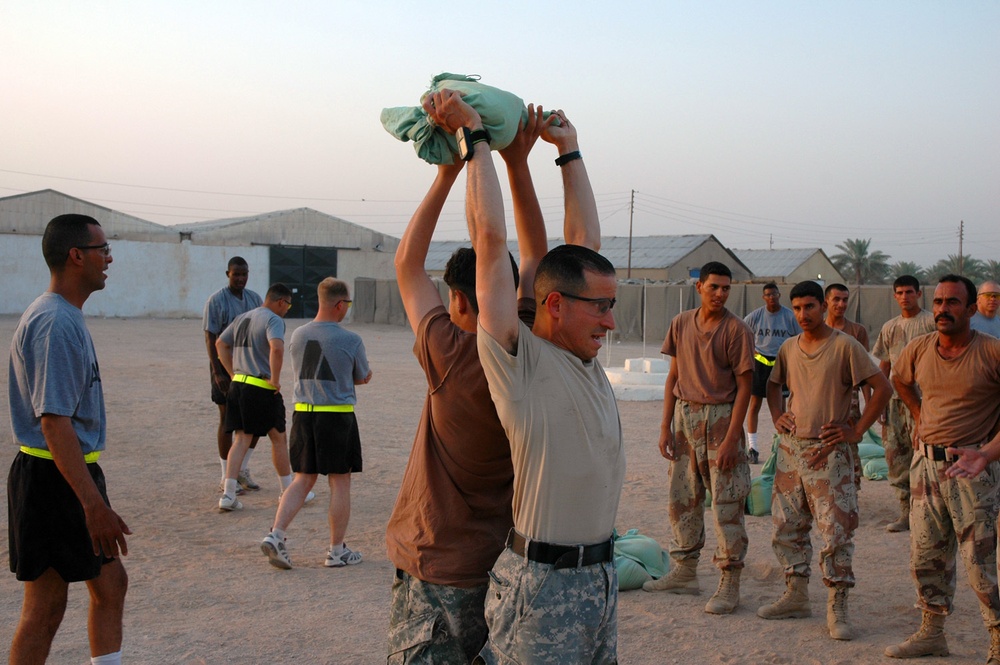 Physical Therapists Teach Iraqi Soldiers Physical Fitness