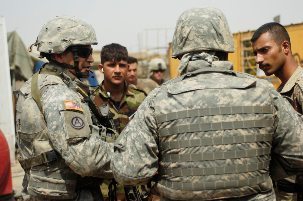 Soldiers Stop by Checkpoints, Outposts