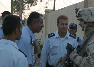 Marines, Iraqi Police Patrol Ramadi