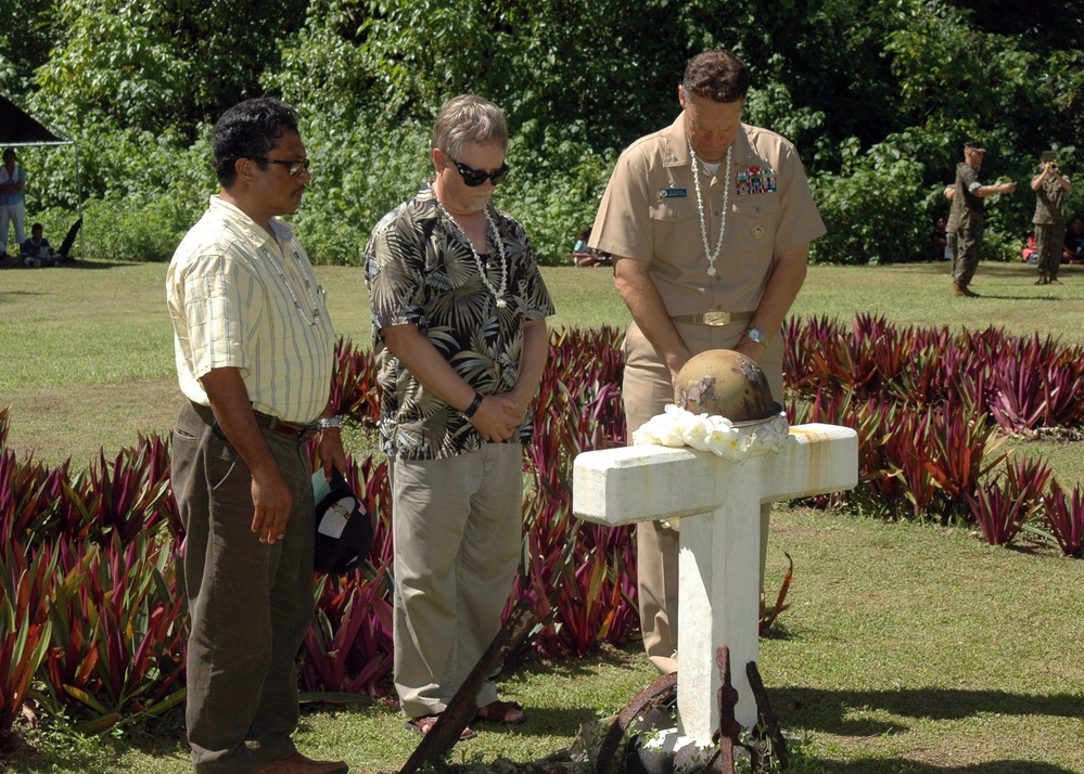 Humanitarian mission paused for memorial