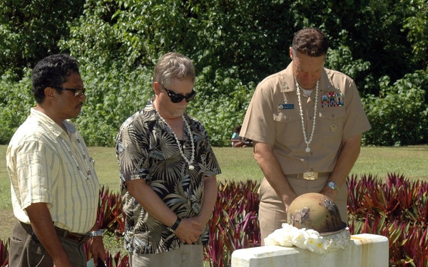 Humanitarian mission paused for memorial