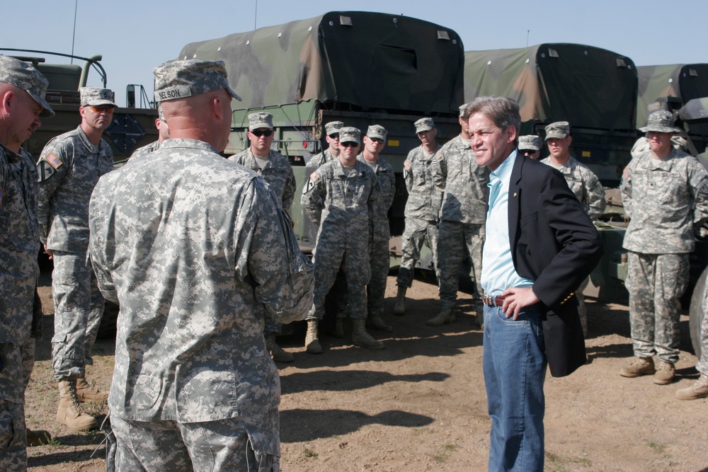 Senator Norm Coleman Visits Camp Ripley
