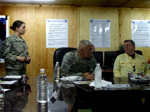 Retired General Visits Cavalry Troopers