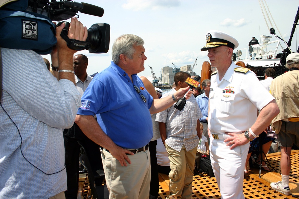 Vice Adm. Paul Sullivan during Boston Navy Week