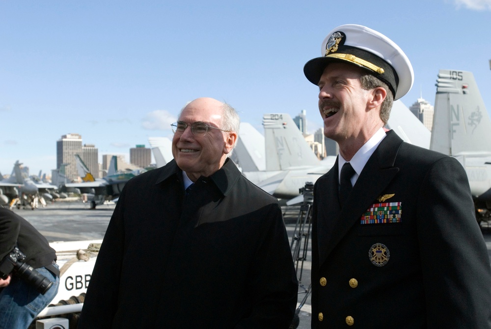 The USS Kitty Hawk in Australia