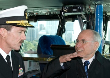 The USS Kitty Hawk in Australia