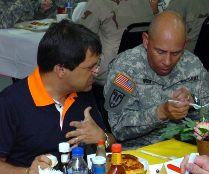 Congressmen Lunch With Soldiers From 1st TSC