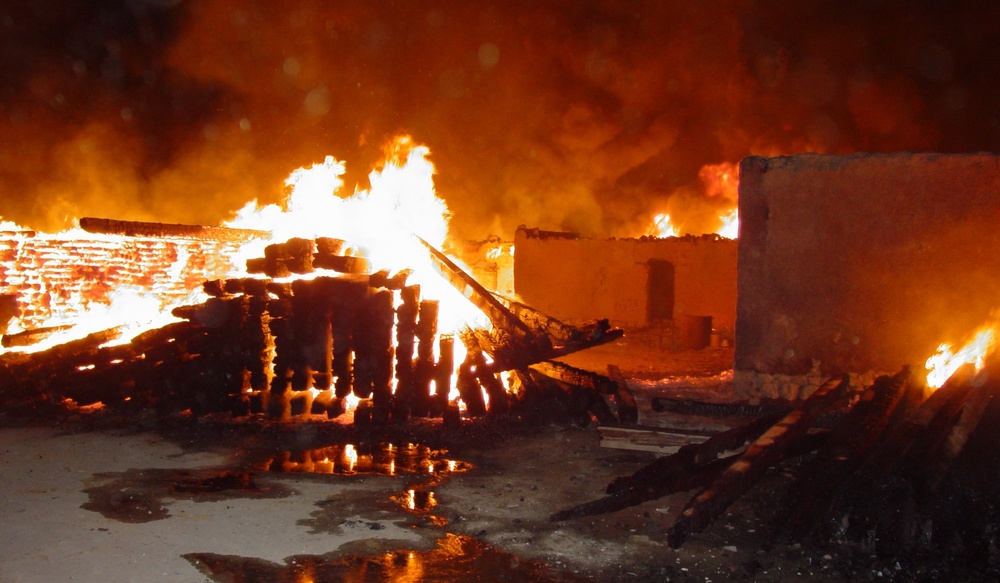 ISAF Firefighters Help Battle Mazar-e Sharif Fire