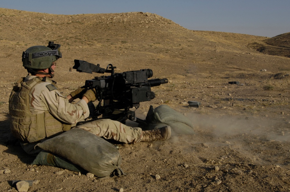 Special Forces Soldier on MK-19 Range