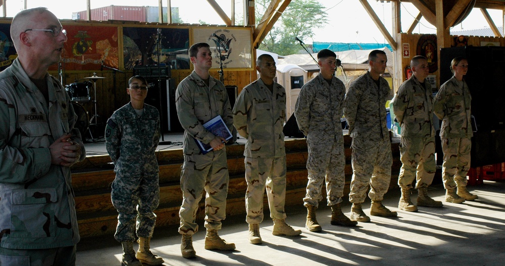 CJTF-HOA Service members receive monthly award for outstanding service