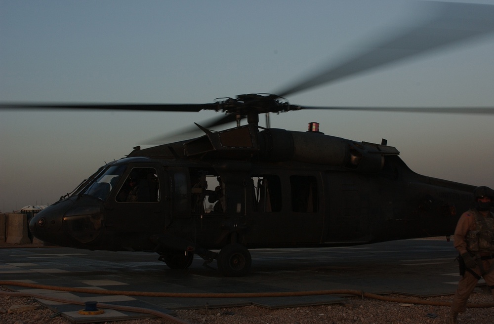 Black Hawk Drops Leaflets Over North Babil Province