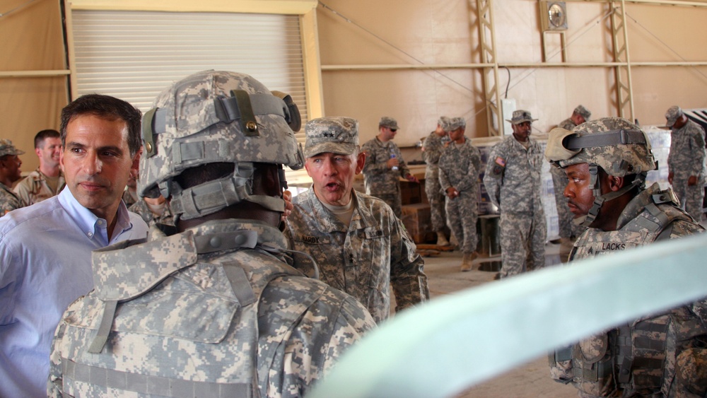 New York Congressman Arcuri meets NY troops in Kuwait