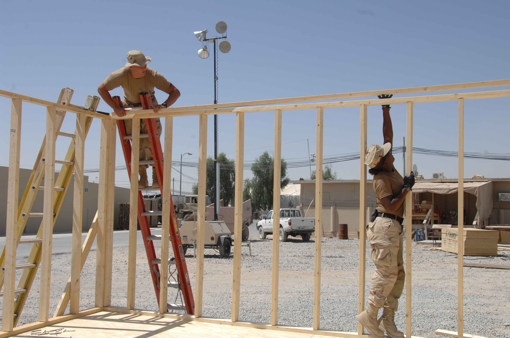 Coalition Engineers Create Movable Base for Fighters in Field