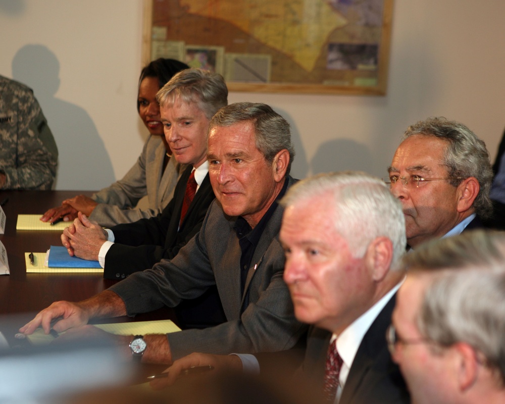 President Bush Visits Al Asad, Iraq