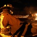 Federal Firefighter waits to participate in aircraft firefighting training