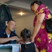 Hospital Corpsman 2nd Class John Duvall registers a patient