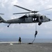 Navy Chopper, French Boarding Teams in Practice Rappel