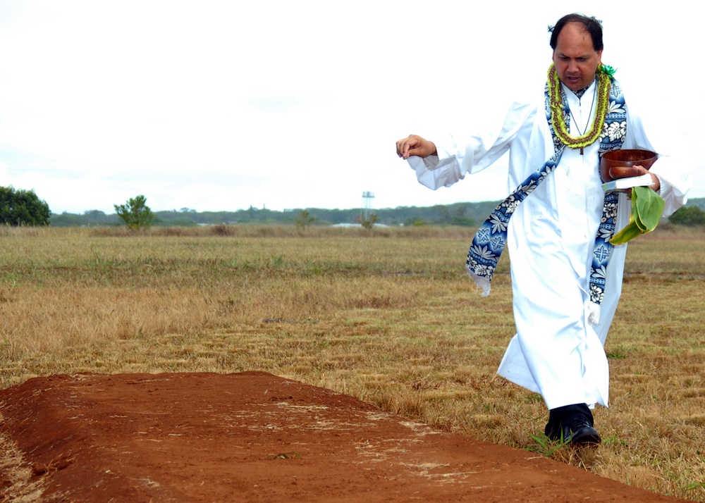 Hawaiian Blessing Is Provided Prior to Ground Breaking Ceremony