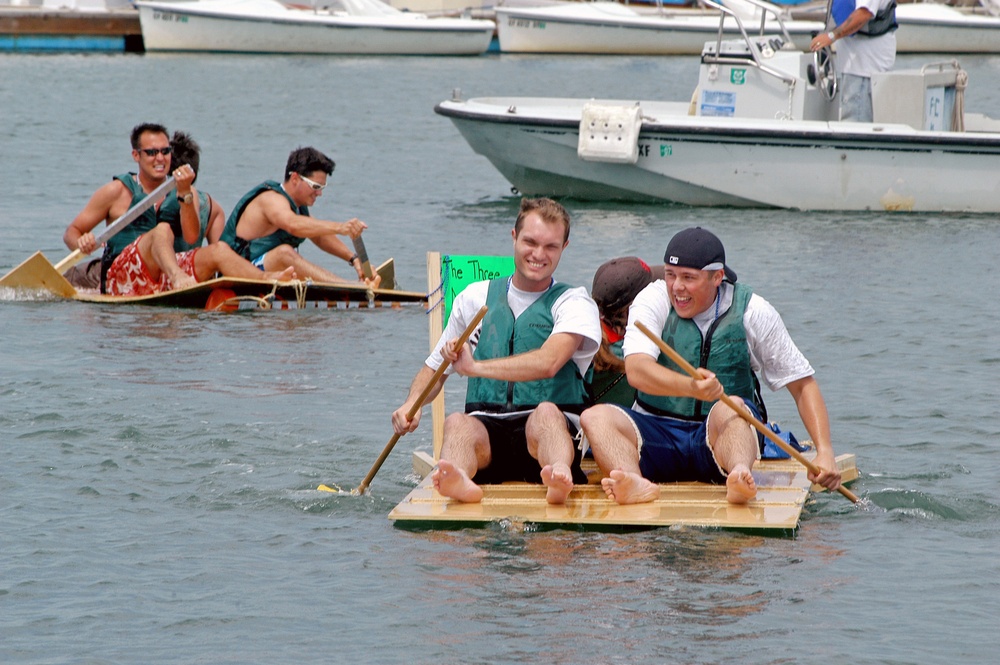 Sailors row to victory during the 3rd annual Bayside Boat Bash