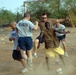 Sailors enjoy a game of soccer in Djibouti