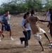 Sailors enjoy a game of soccer in Djibouti