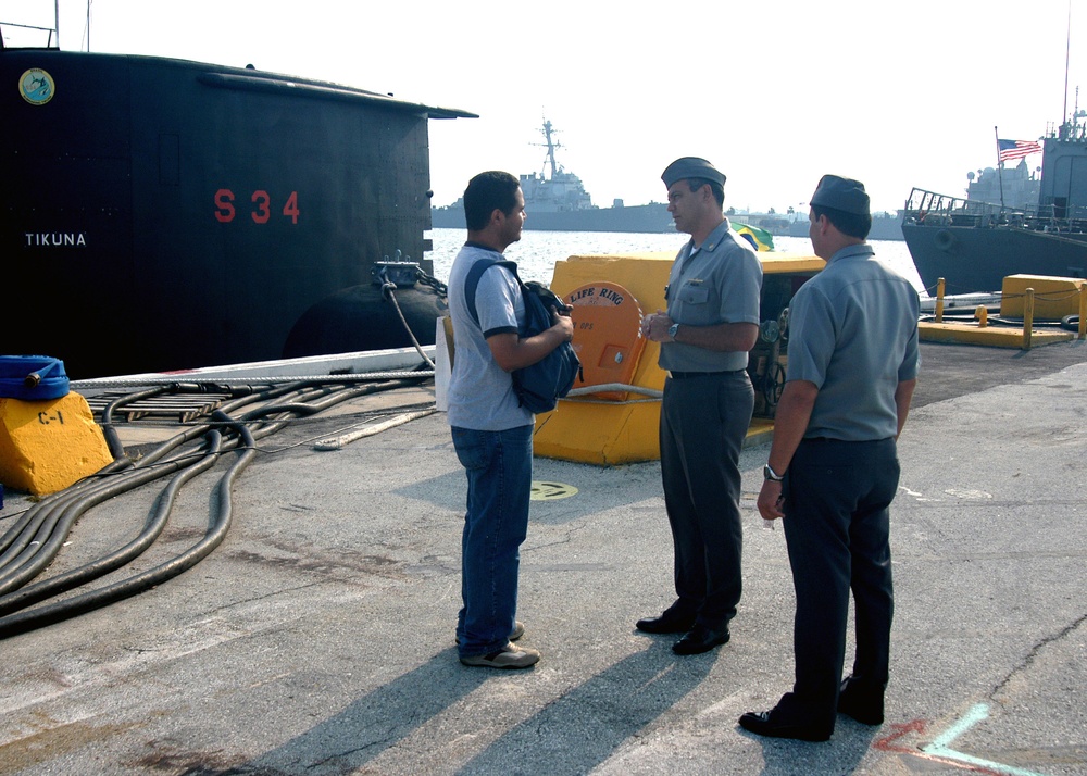 Brazilian Navy Submarine enters Mayport Basin, Fla.